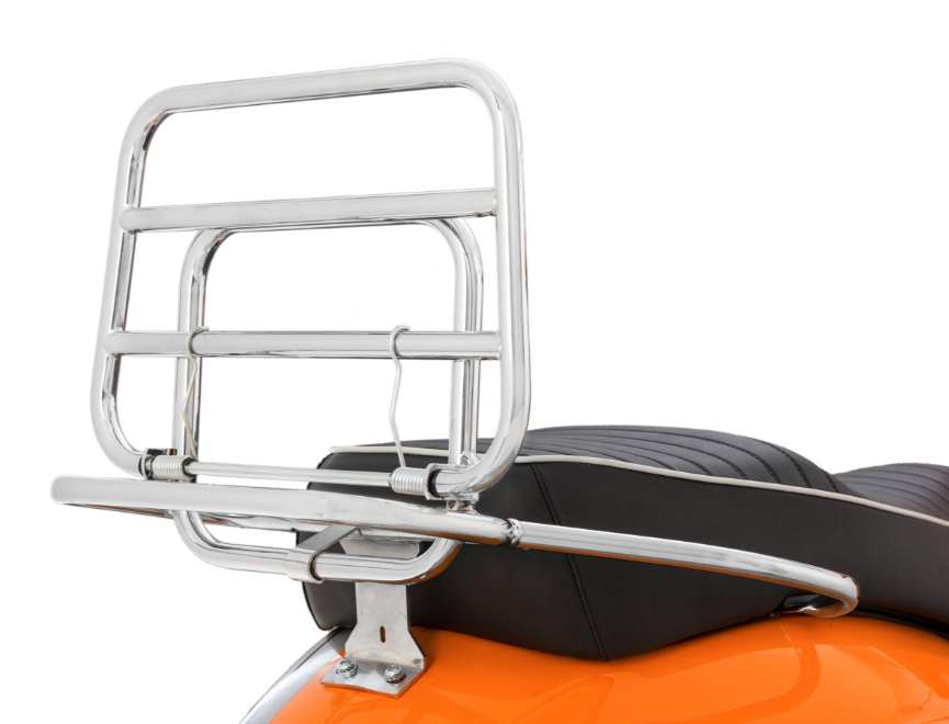 Portaequipajes trasero para Vespa GTS /GTS Super /GTV /GT 60, 125-300ccm, plegable, cromado