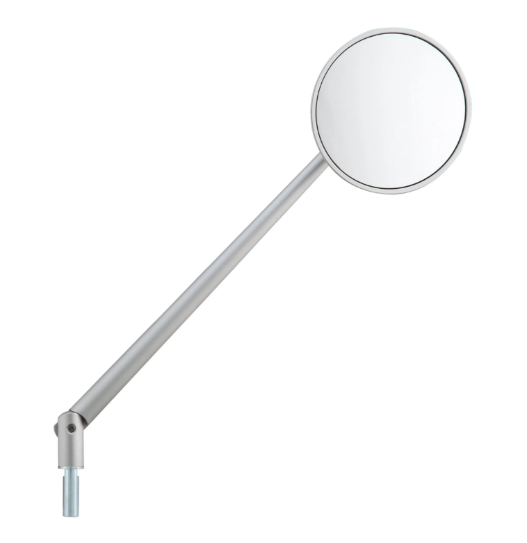 Retrovisor estándar para Vespa, rosca derecha, plata mate