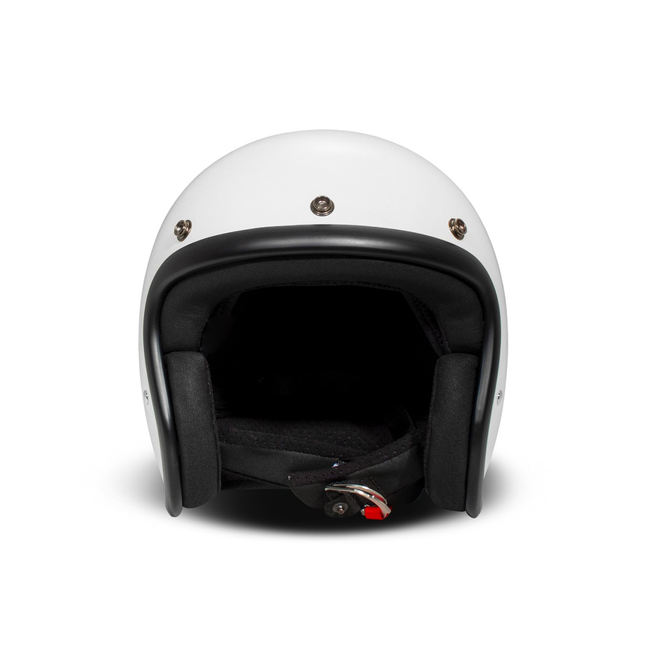 Casco DMD jet Retro, blanco, mate, blanco sólido, fibra de vidrio, ECE 22.06