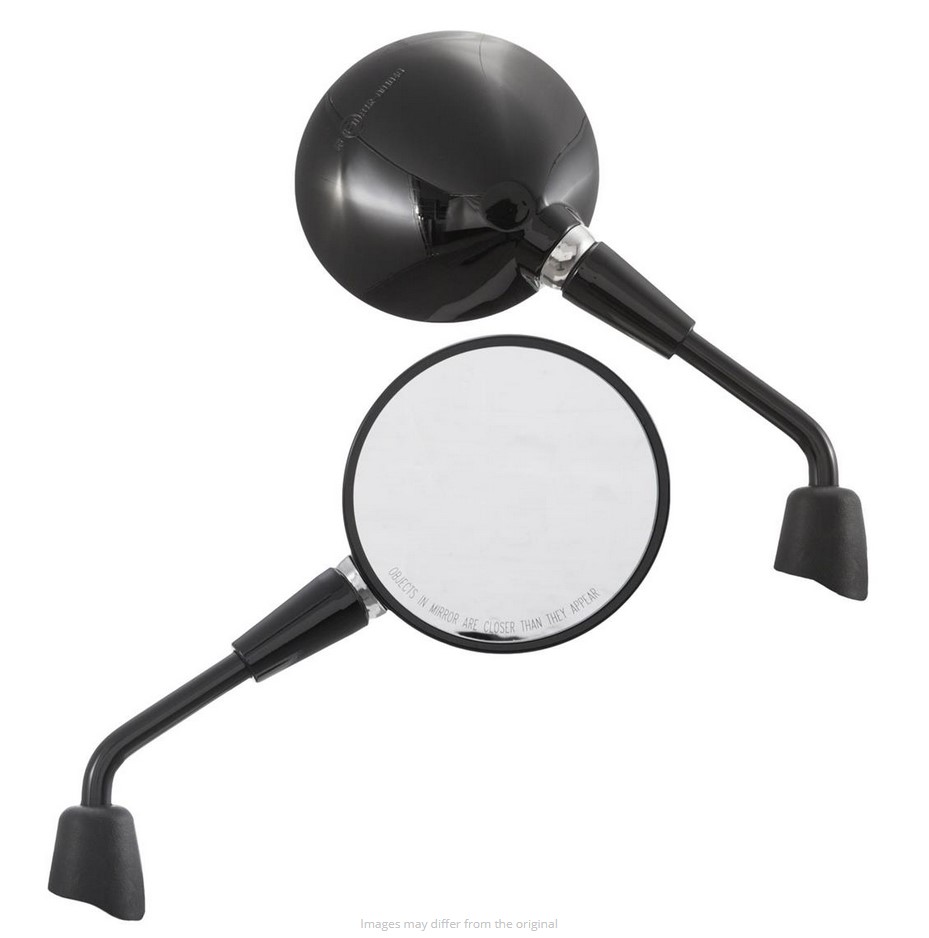 Espejo Shorty, negro brillante, derecho e izquierdo para Vespa Primavera / GTS HPE