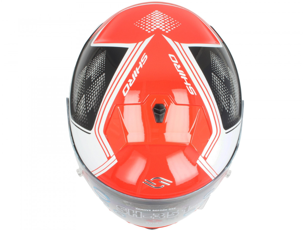 Casco integral Shiro, SH351, Fibra, F4, rojo