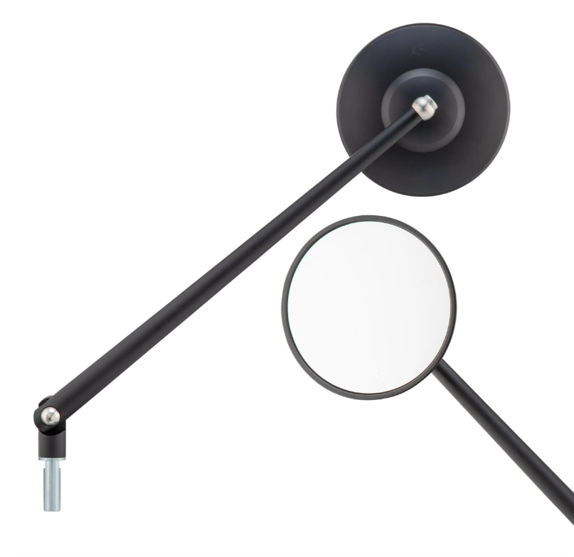 Retrovisor estándar para Vespa, rosca izquierda, negro mate