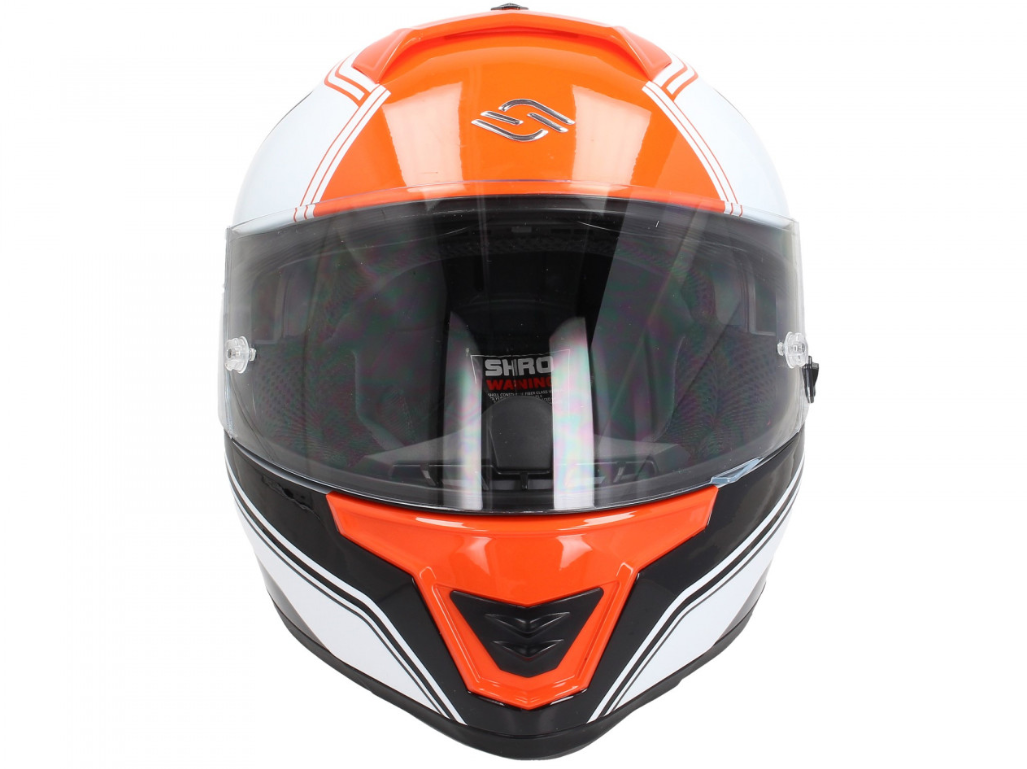 Casco integral Shiro, SH351, Fibra, F4, naranja