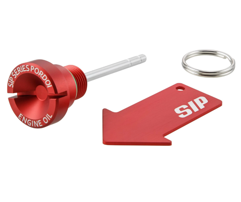 Tapón de llenado de aceite de motor para Vespa GTS Super 125cc 4T LC Euro 3 (09-16), rojo mate