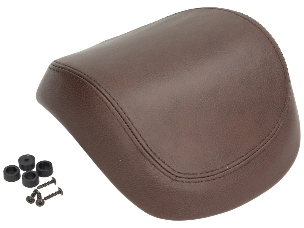 Almohadilla trasera original de cuero para Vespa Primavera / Sprint / Elettrica - Marrón