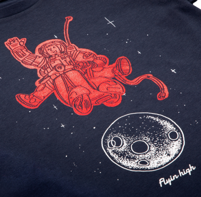 Camiseta infantil "Flyin high", azul oscuro