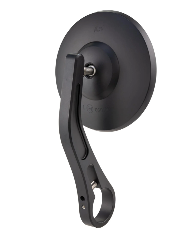 Espejo terminal de manillar para Vespa, izquierdo o derecho, redondo, negro mate
