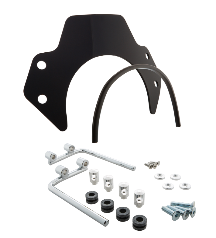 Mosquitera para Vespa PX 80-200ccm, soporte plateado, tintado negro
