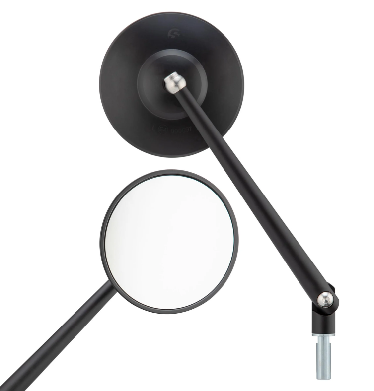 Retrovisor estándar para Vespa, rosca derecha, negro mate