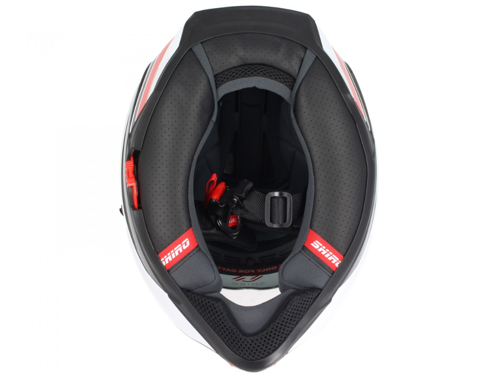 Casco integral Shiro, SH351, Fibra, F4, rojo