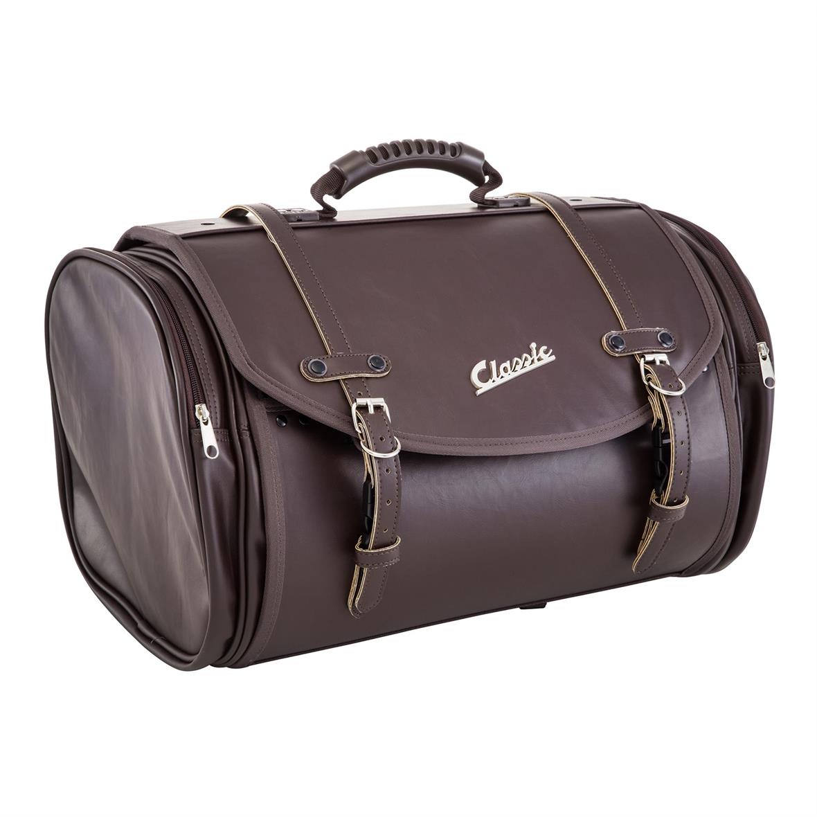 Bolsa grande "Classic" para portaequipajes de Vespa - marrón oscuro, polipiel