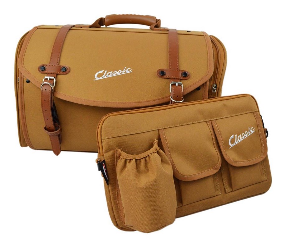 Juego de bolsas clásicas para Vespa, marrón