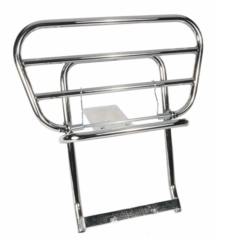 Portaequipajes trasero Traveller para Vespa PX 80-200cc, plegable, cromado