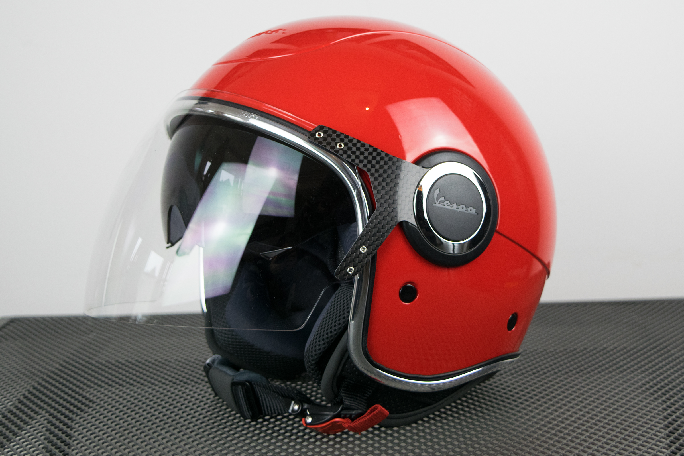 Casco Vespa Jet VJ rojo