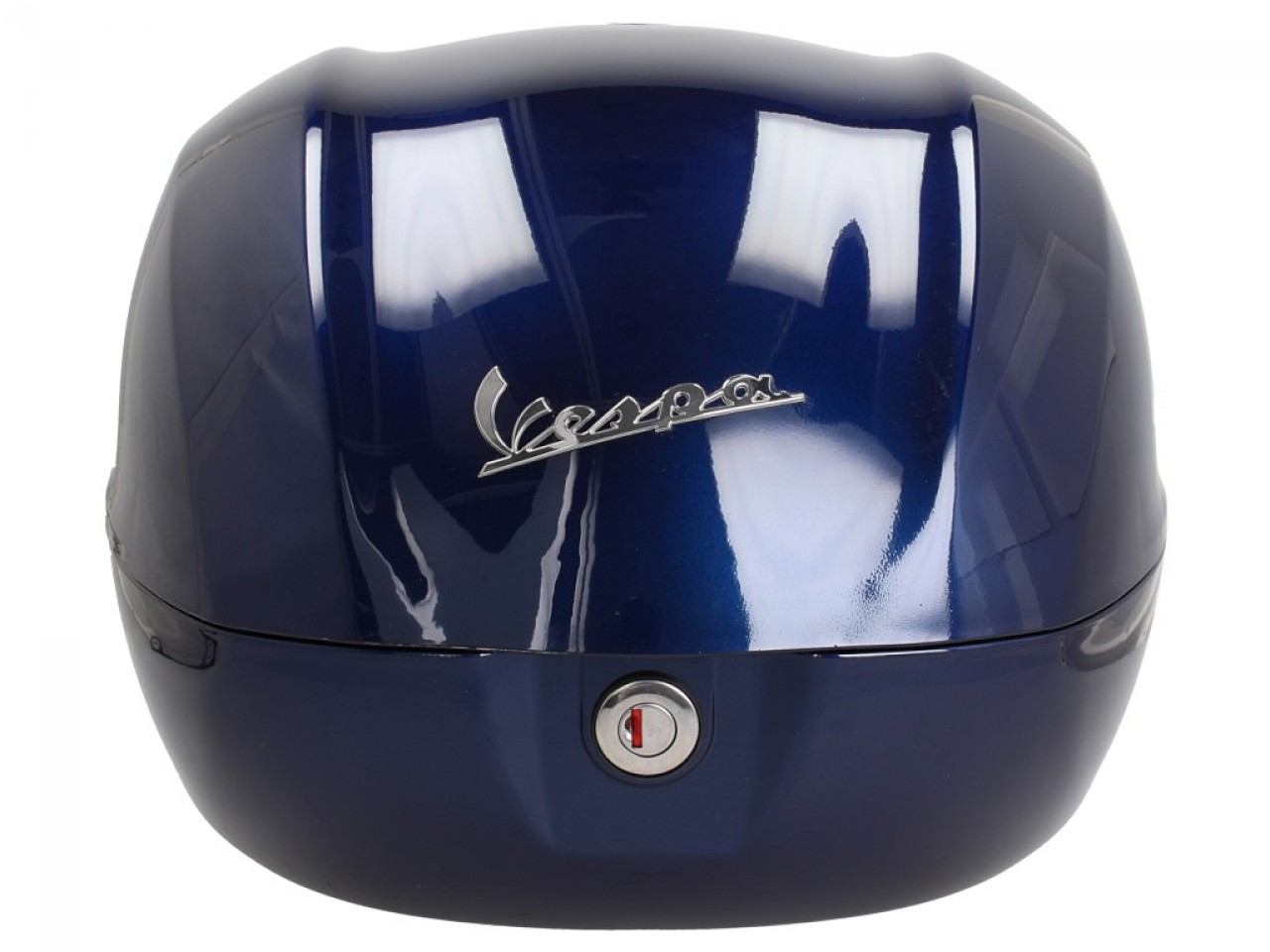 Kit baúl 32L azul oscuro (289/A), respaldo beige para Vespa Primavera