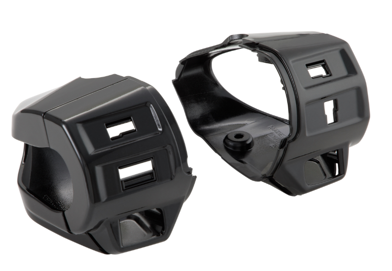 Tapa de la unidad de interruptores, izquierda y derecha para Vepsa Primavera/Sprint, negro brillante