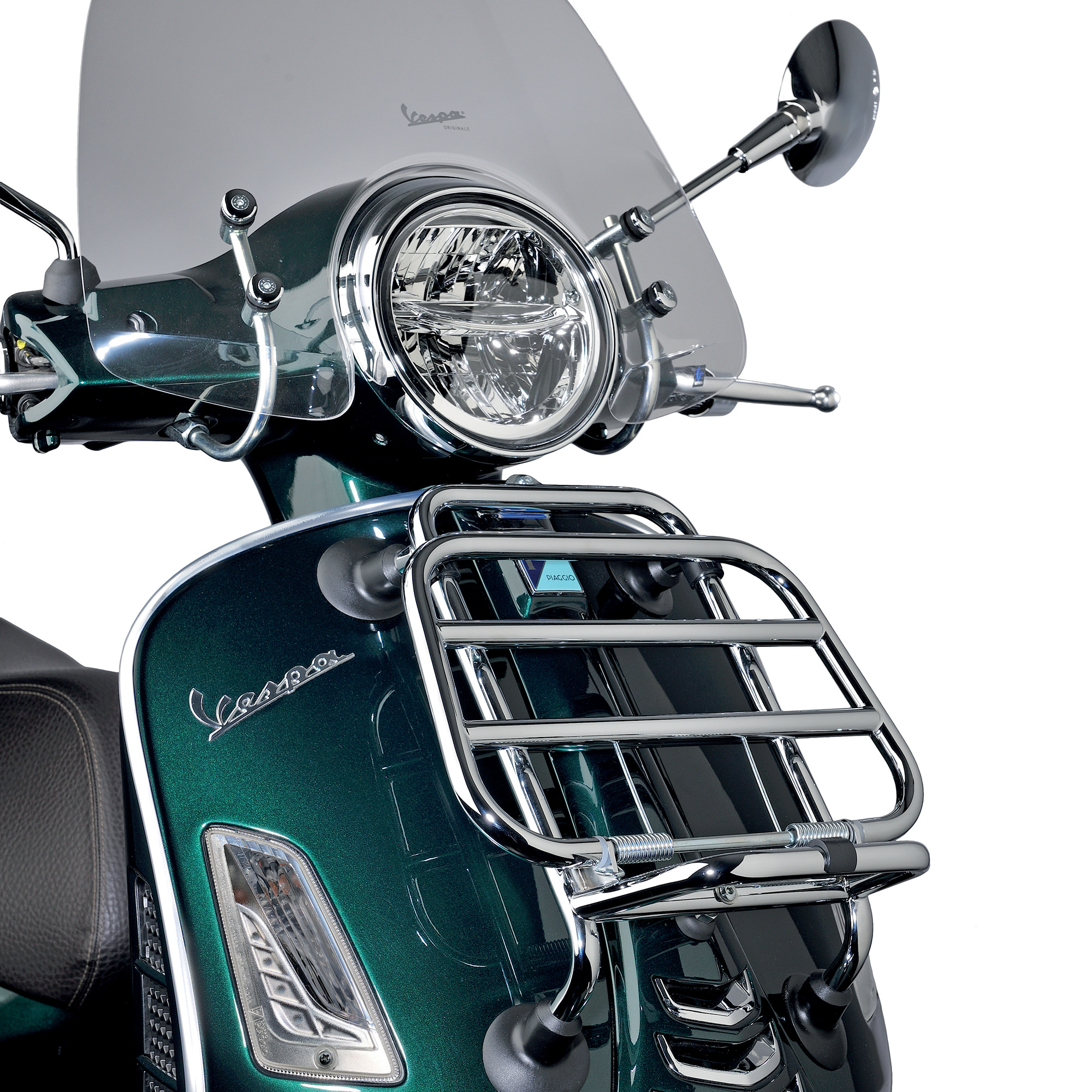 Portaequipajes plegable delantero cromado para Vespa GTS original Vespa