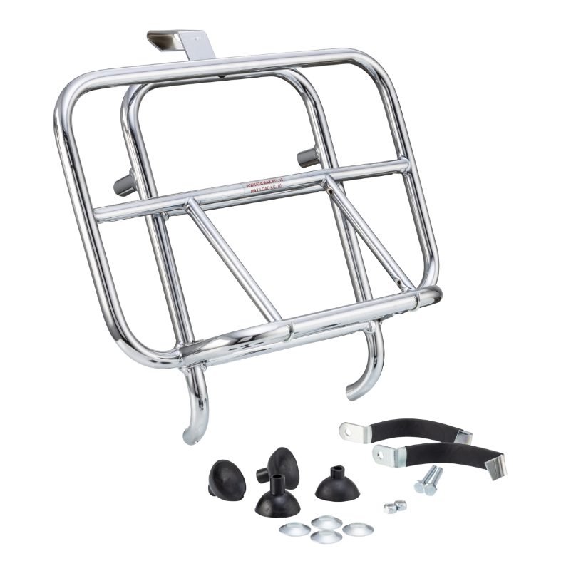 Portaequipajes delantero para Vespa GTS/GTS Super/GTV/GT 60/GT/GT L 125-300cc, plegable, cromado