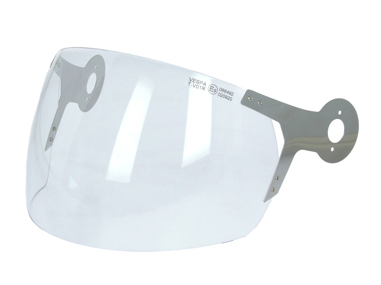 Visera transparente con soporte cromado para casco Vespa Argentario, Officina 8