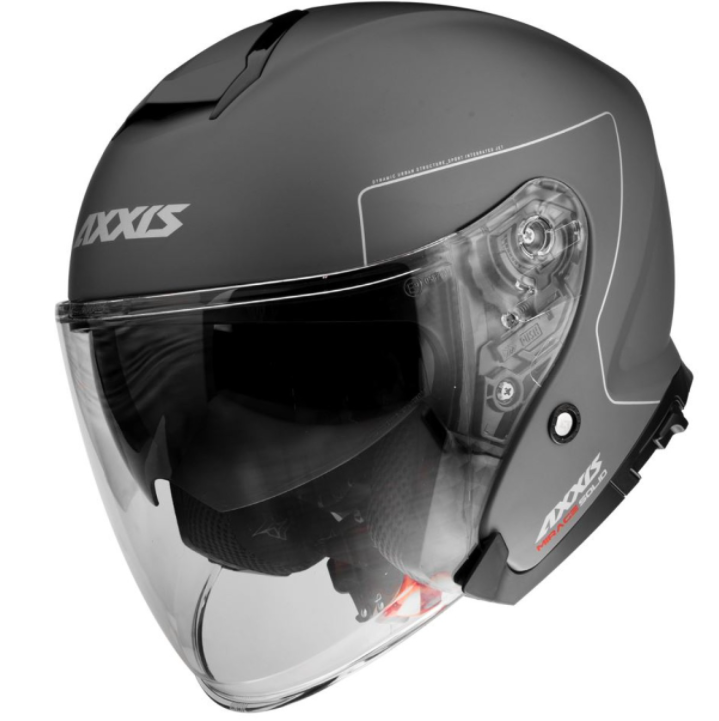 Casco jet Axxis, Mirage SV Solid, titanio mate