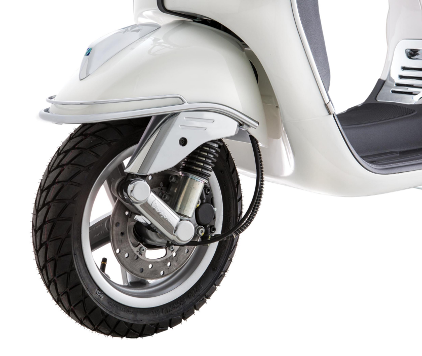 Guardabarros parachoques delantero para Vespa LX/LXV 50-150cc, cromado