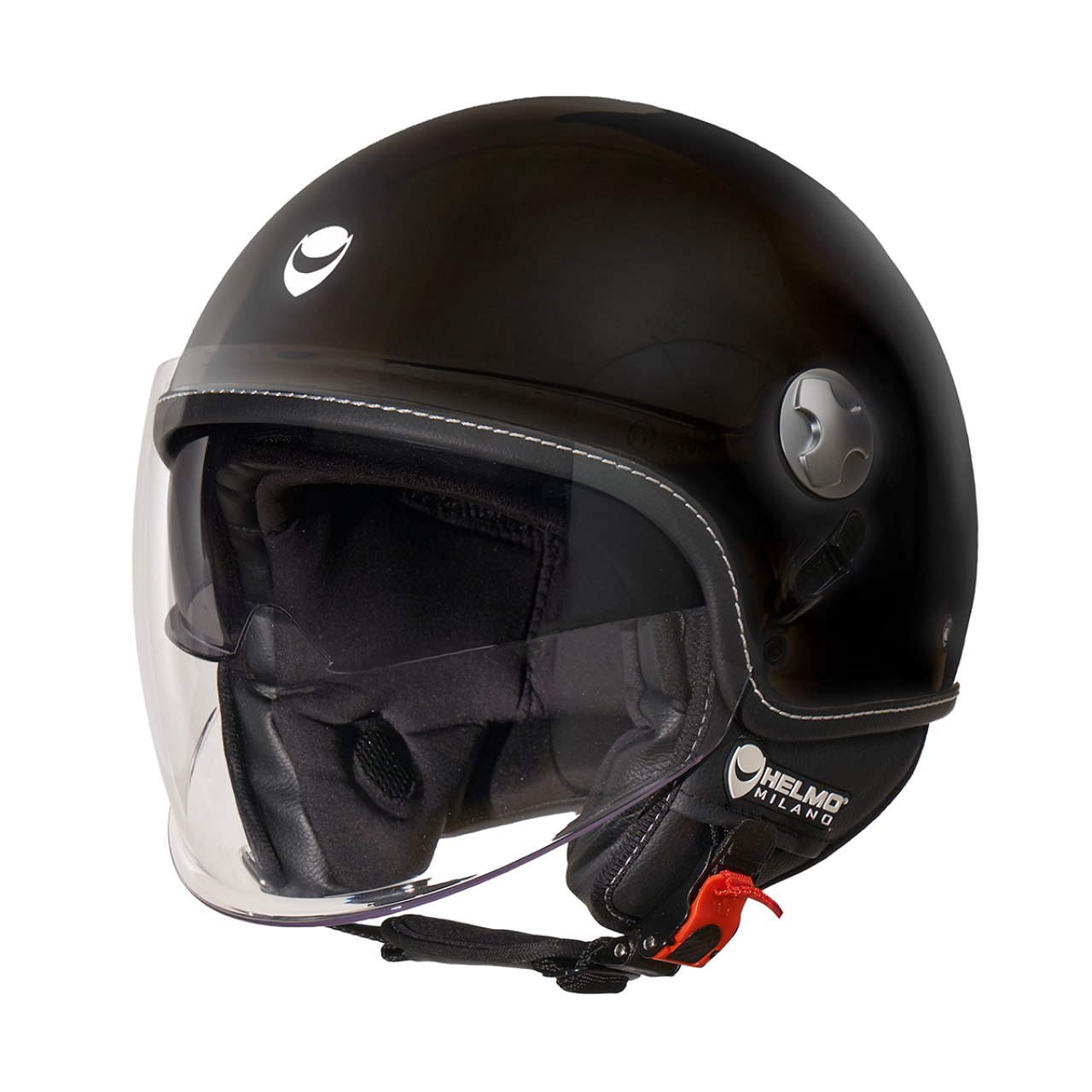 Helmo Milano Demi Jet Eos negro brillante