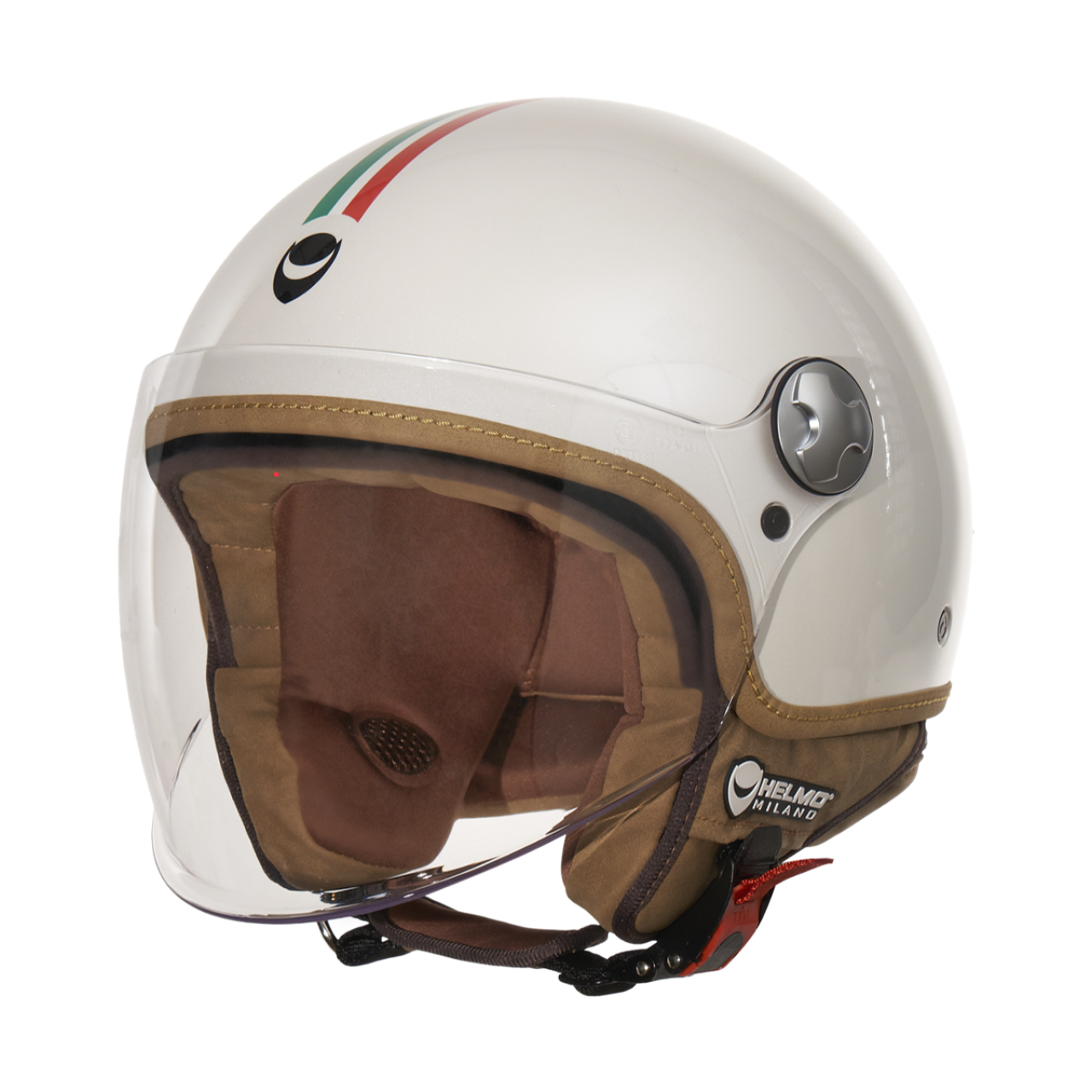 Helmo Milano Demi Jet Veloce blanco brillante