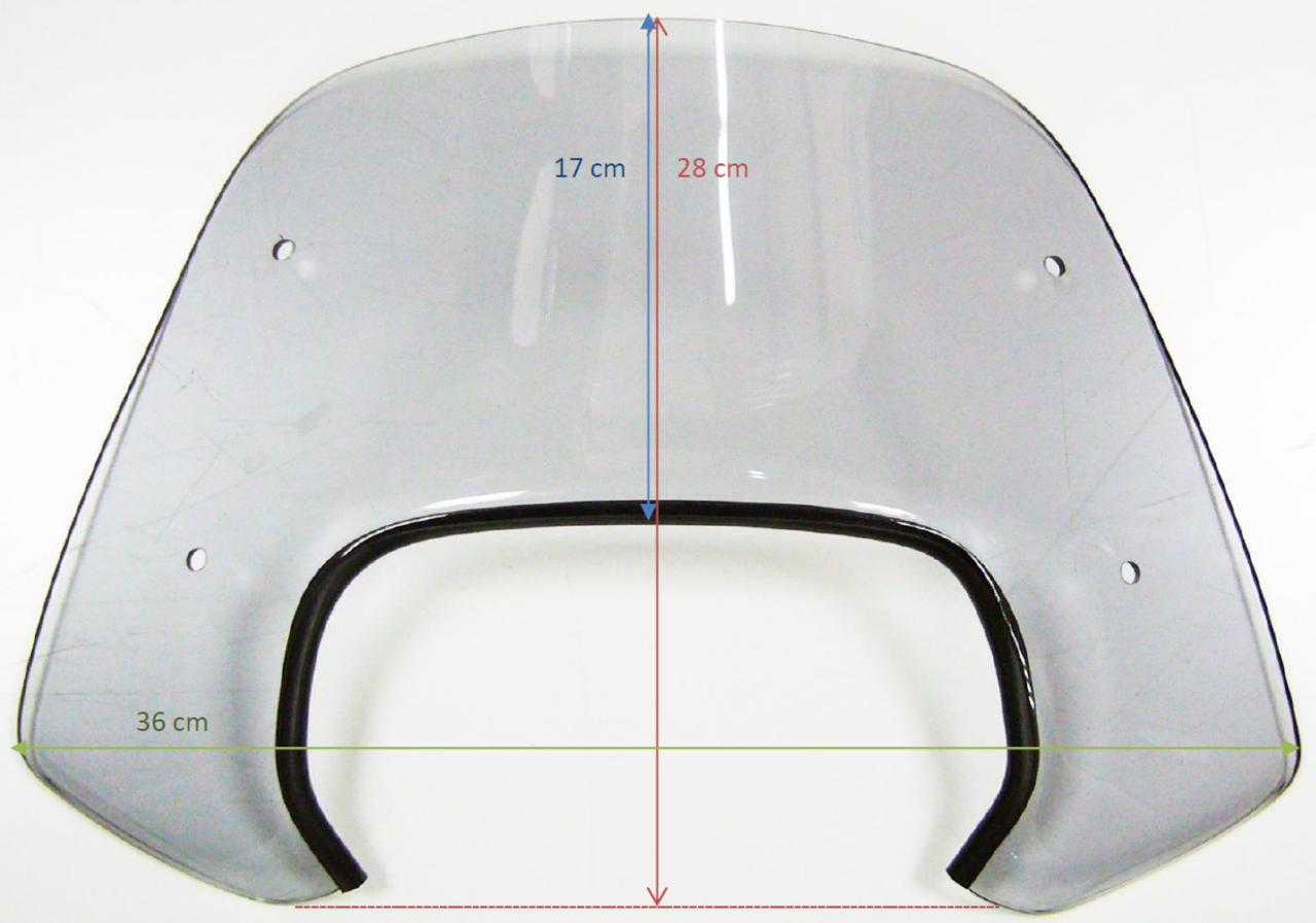 Parabrisas ERMAX Piccolo H 300 mm para Vespa Sprint 50-150cc 2T/4T, transparente