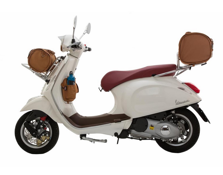 Juego de bolsas clásicas para Vespa, marrón