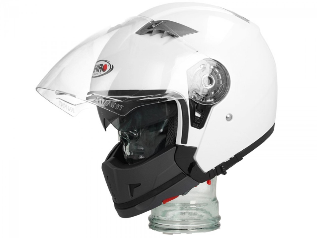 Casco modular Shiro, SH414, system, blanco