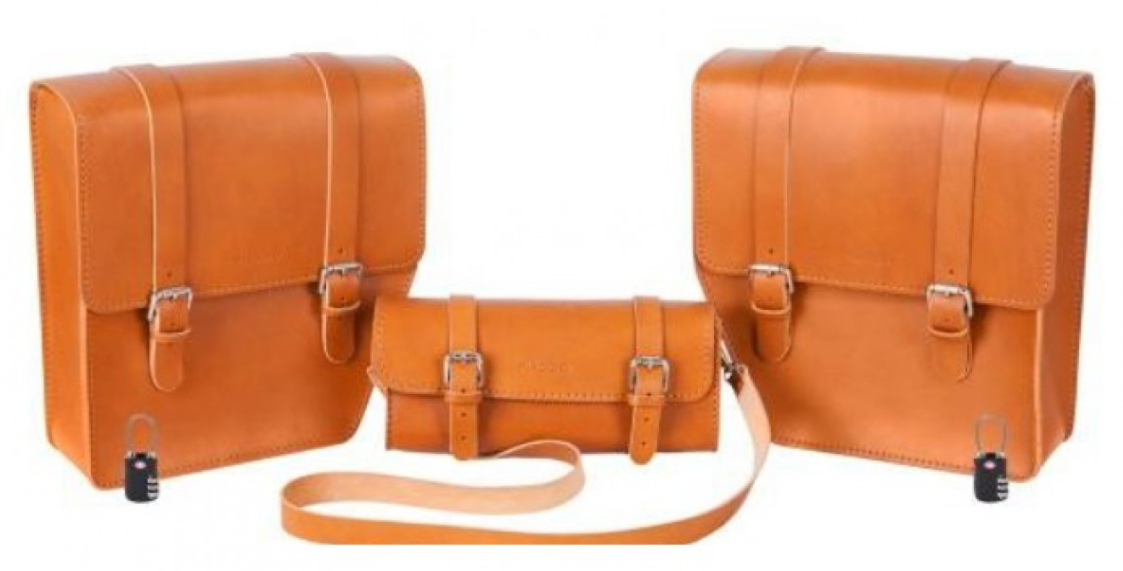 Juego de bolsos de cuero "Journey" para WI-BIKE Original Piaggio