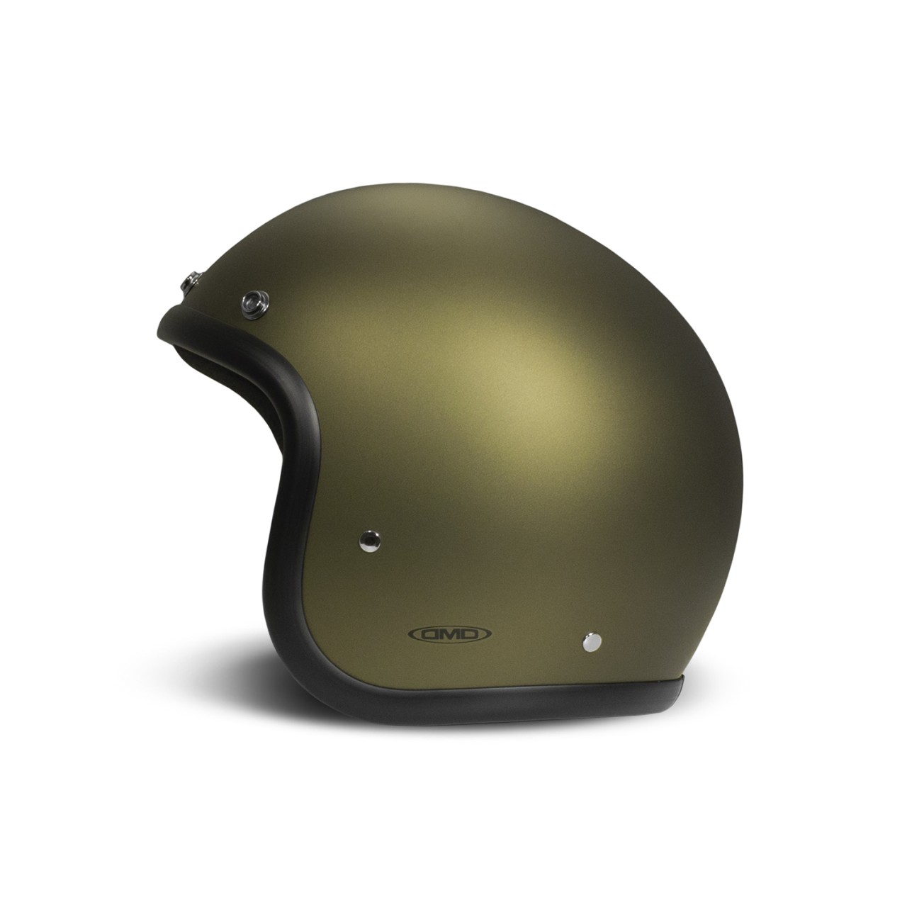 Casco abierto DMD Retro, verde mate, Olive Gold, fibra de vidrio, ECE 22.06