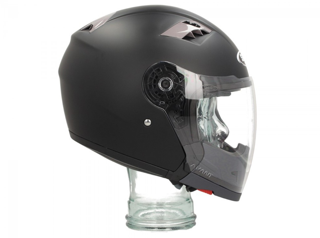 Casco modular Shiro, SH414, sistema, negro mate