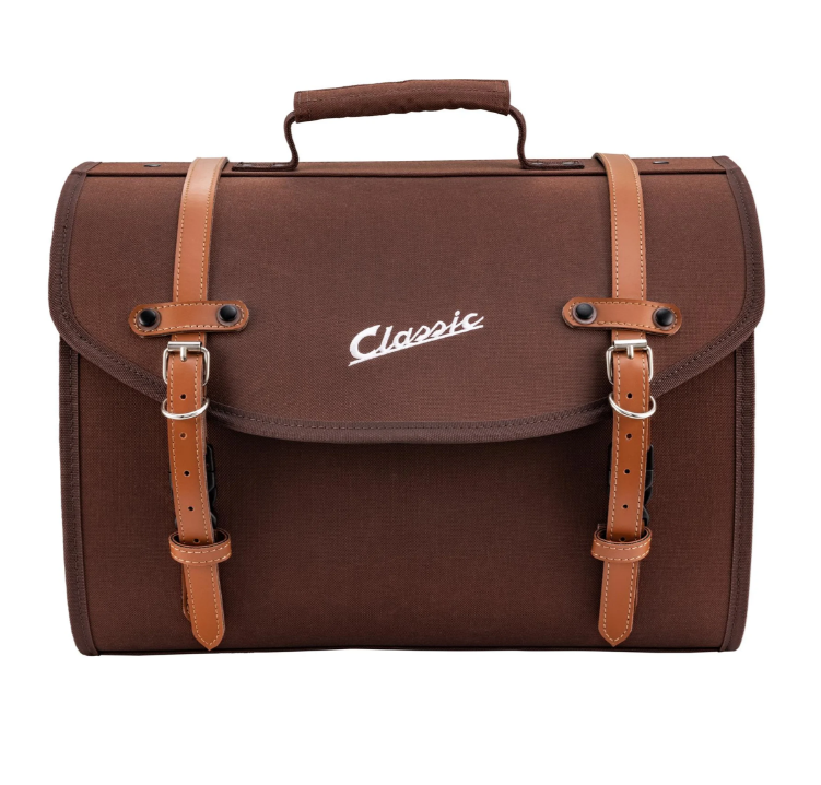 Bolsa "Classic" grande para Vespa, nailon, marrón tabaco