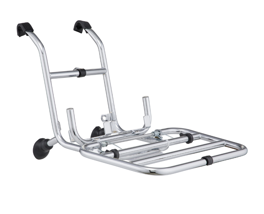 Portaequipajes delantero para Vespa PX 80-200cc, plegable, cromado