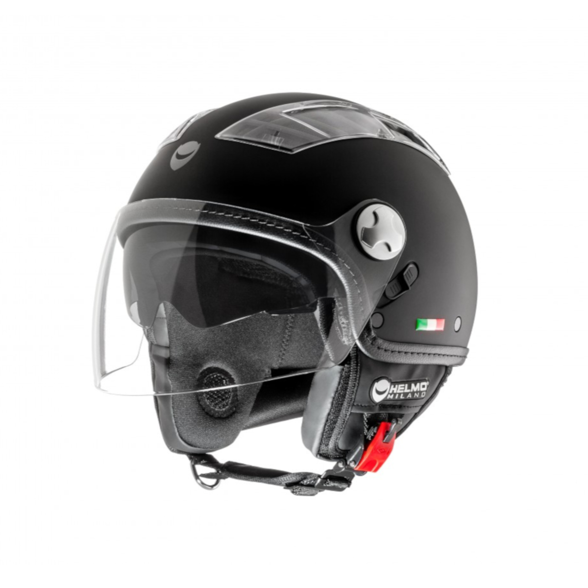 Helmo Milano Demi Jet, Turbina, negro, mate