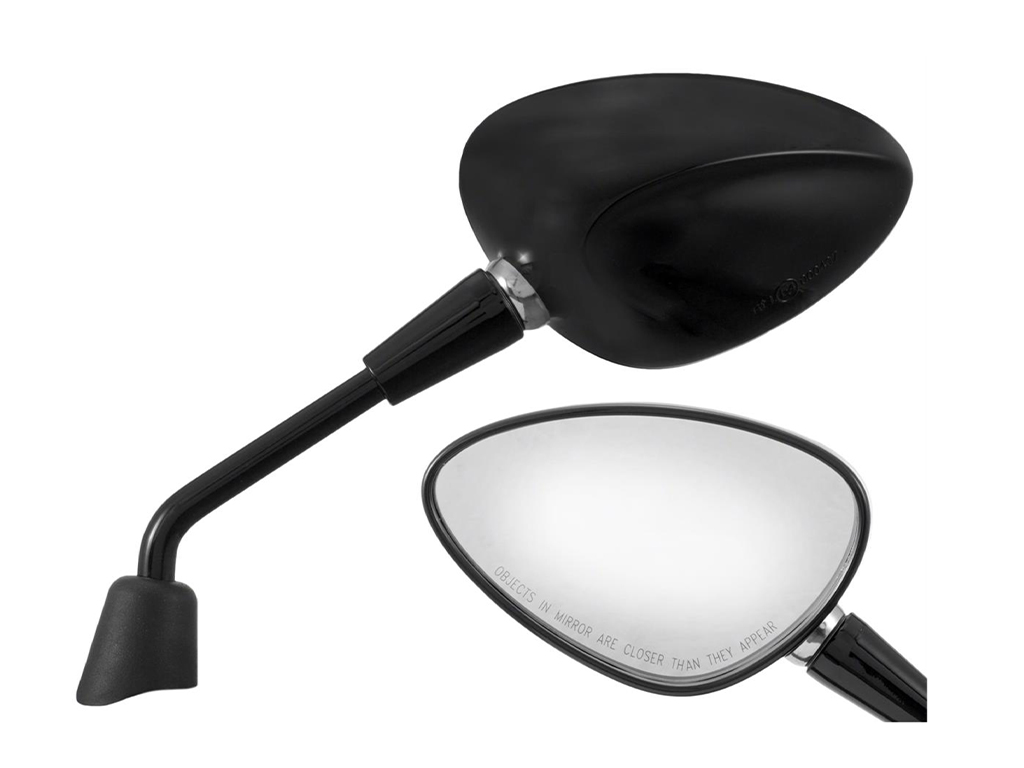 Espejo Shorty negro brillante derecho e izquierdo para Vespa Sprint 50-150ccm 2T/4T