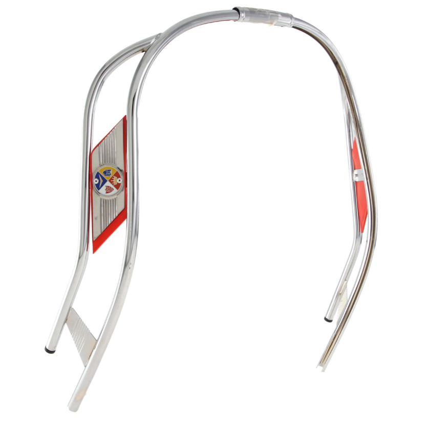 Protector de pata de tubo de doble ranura para Vespa PX 80-200ccm, cromado