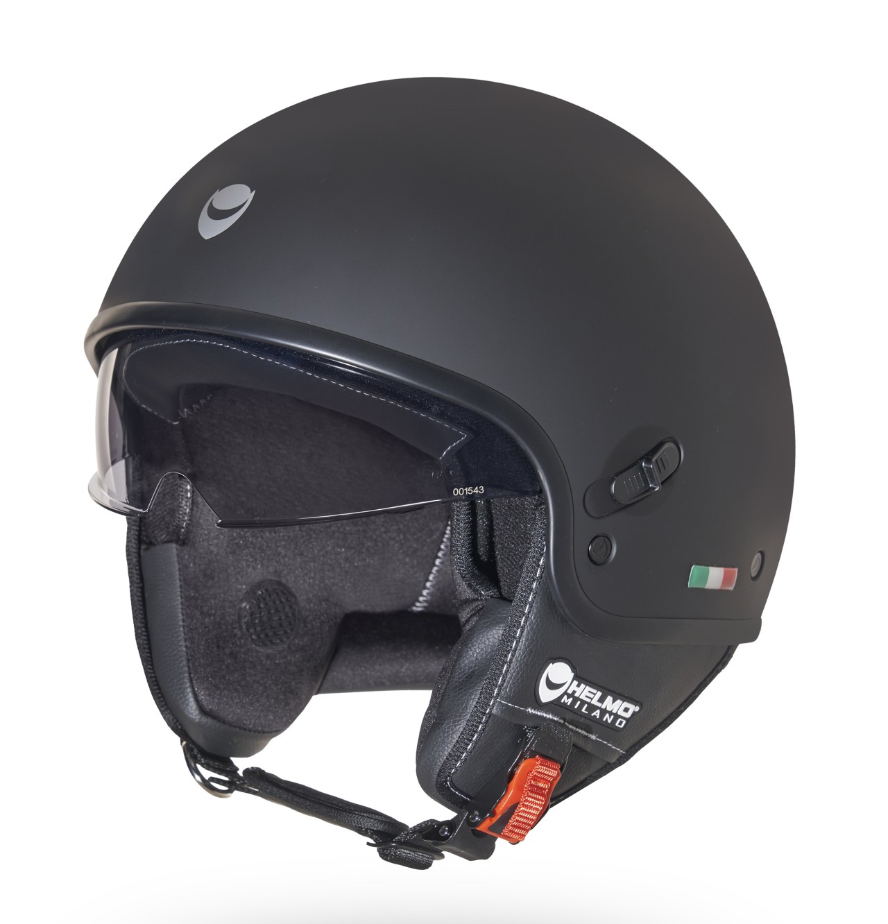 Helmo Milano Demi Jet Puro Deslizante negro mate