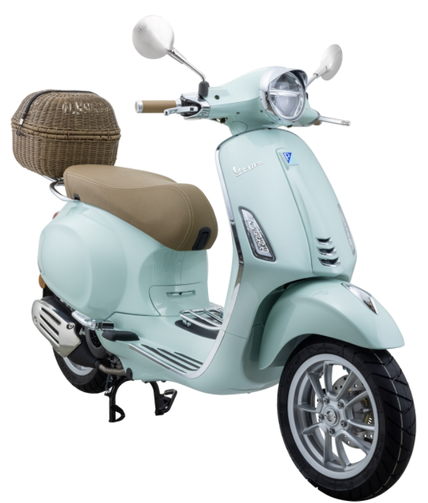 Cesta de equipaje Classic con puente de equipaje para Vespa Primavera/Sprint 50-150ccm, marrón oscuro