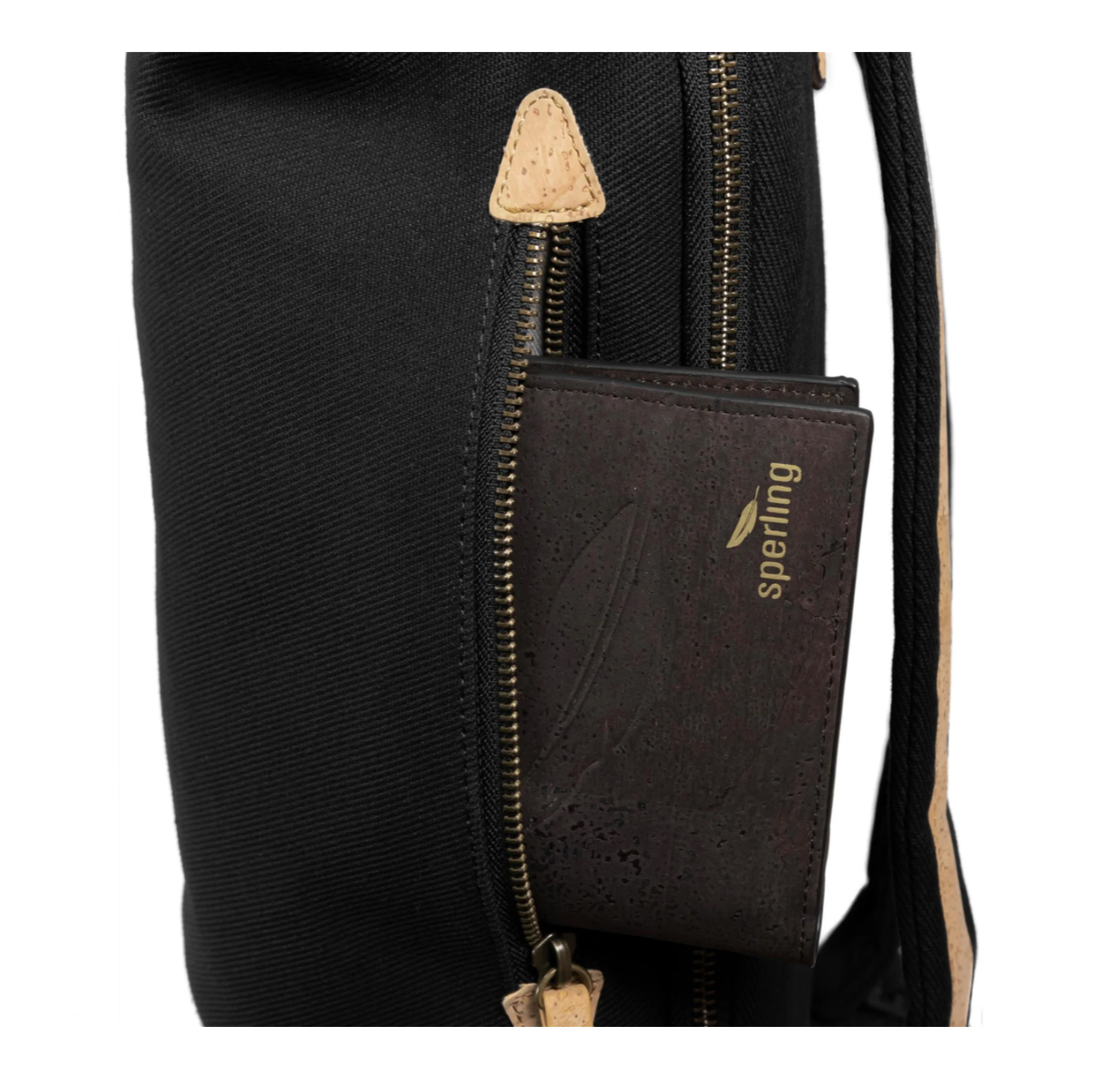 Mochila Sperling VESPA-Rider Night "Edición SIP" - negro/corcho