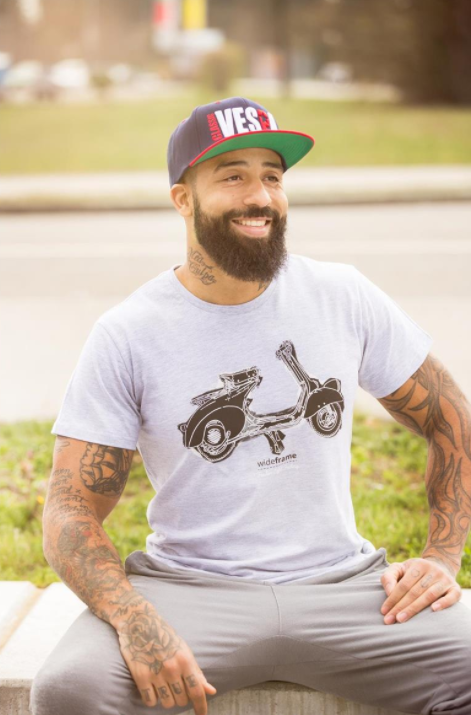 Camiseta "Faro Basso Fender Light Feeling", hombre gris melange