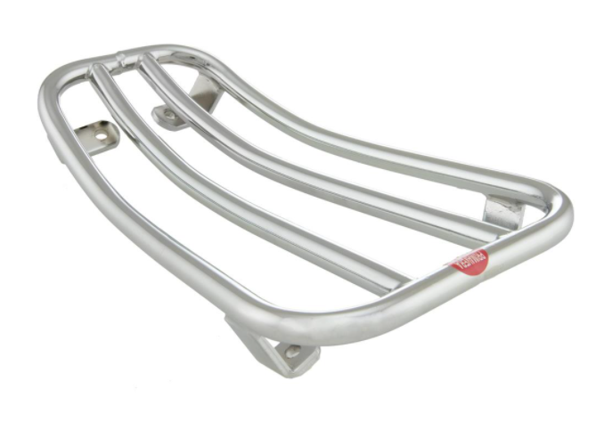 Portaequipajes escalonado cromado para Vespa Primavera/Sprint 50-150ccm