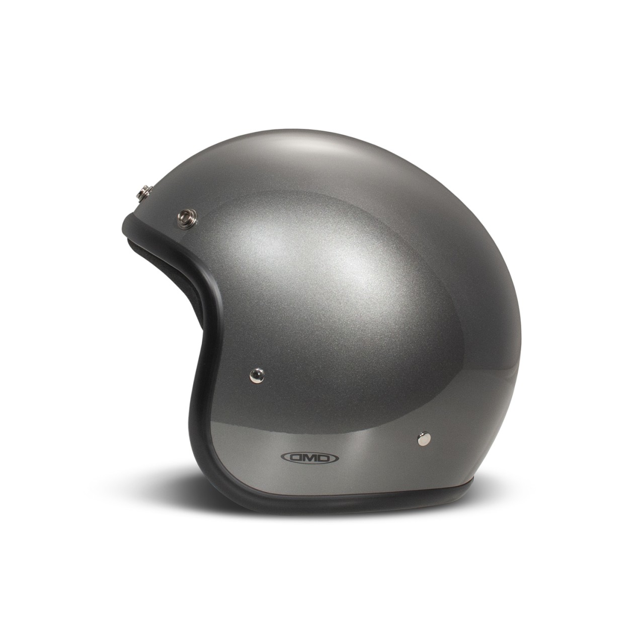 Casco abierto DMD Retro, gris brillante, gris metalizado, fibra de vidrio, ECE 22.06