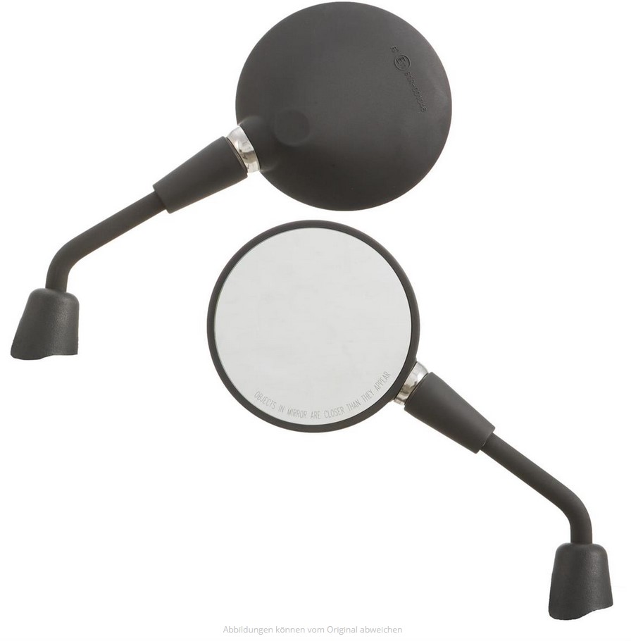 Espejo Shorty negro mate derecho, izquierdo para Vespa Primavera 50-150ccm 2T/4T / GTS HPE 50-300ccm