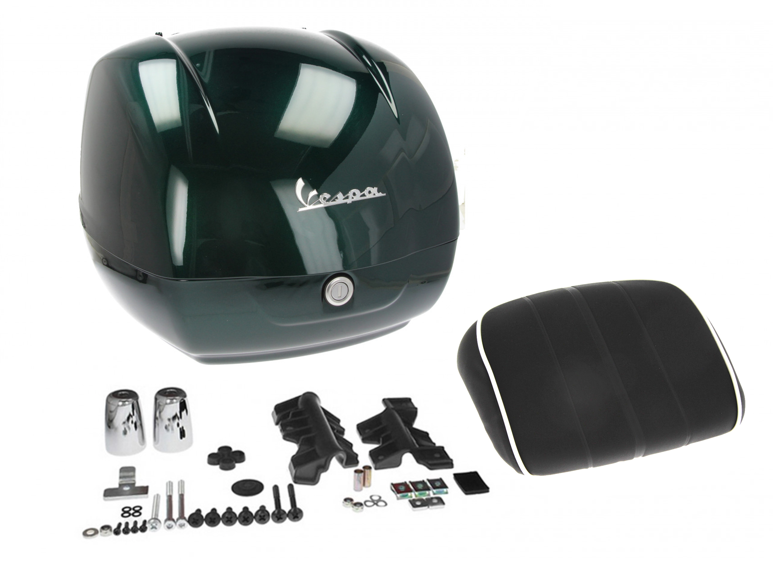 Baúl para Vespa GTS Racing Sixties - verde, verde metalizado 349/A, 37 l