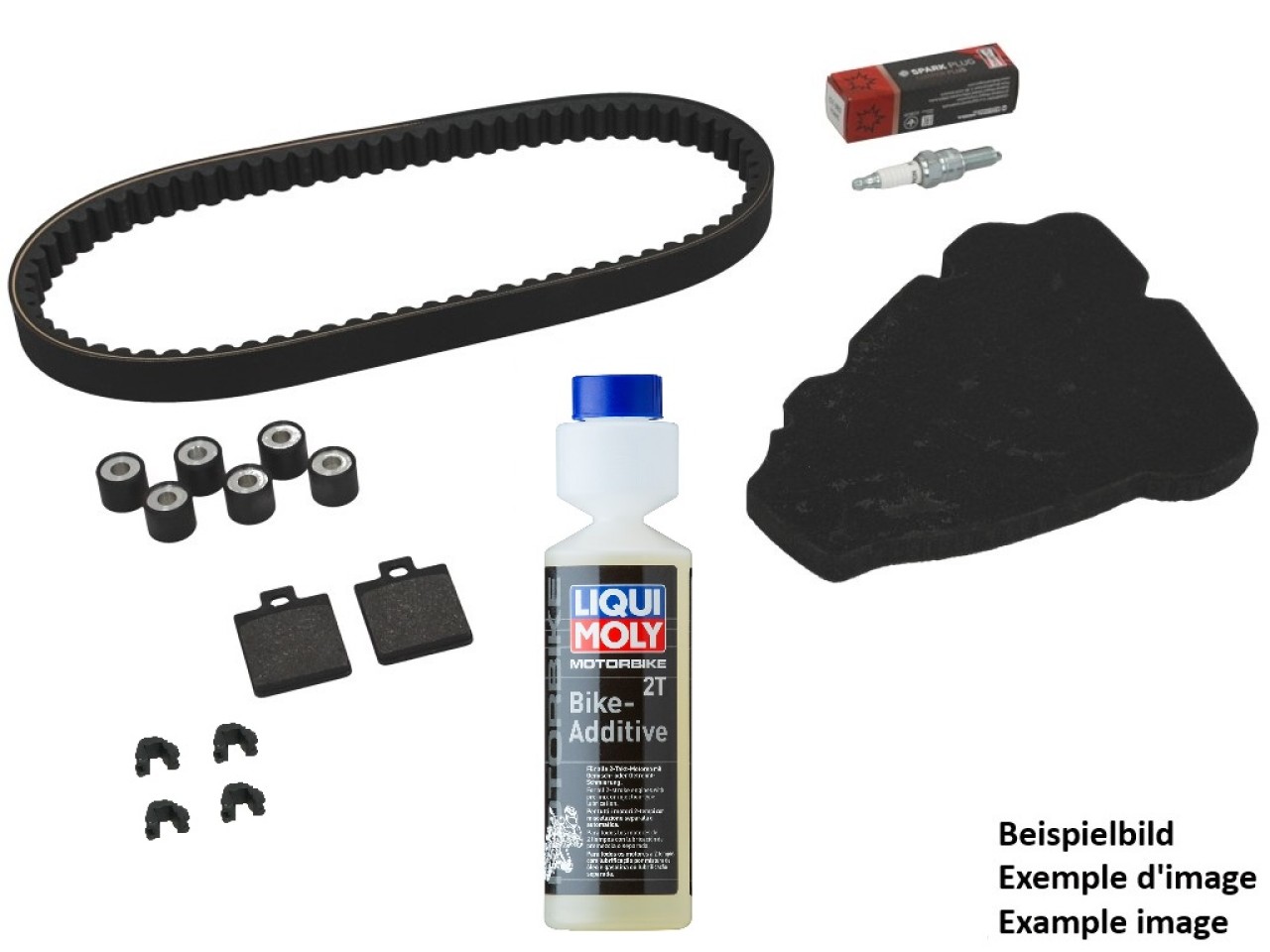 Kit de inspección Premium (OEM) con pastillas de freno + aditivo Piaggio Medley 125 2016
