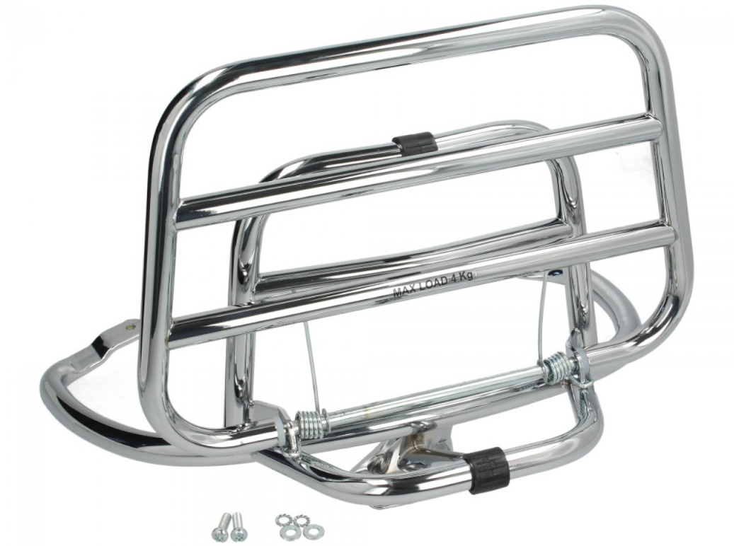 Portaequipajes trasero plegable Vespa Primavera / Sprint / Elettrica - Cromo