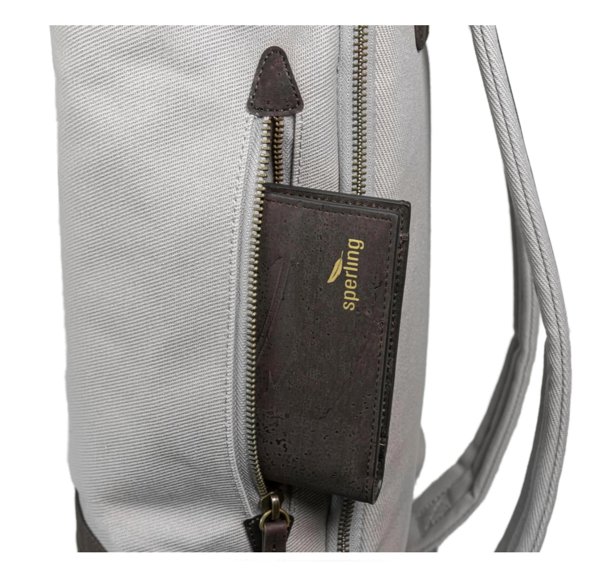 Mochila Sperling VESPA-Rider Night "Edición SIP" - gris/marrón corcho