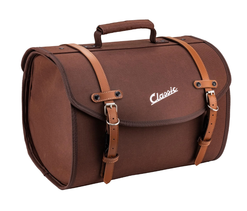 Bolsa "Classic" grande para Vespa, nailon, marrón tabaco